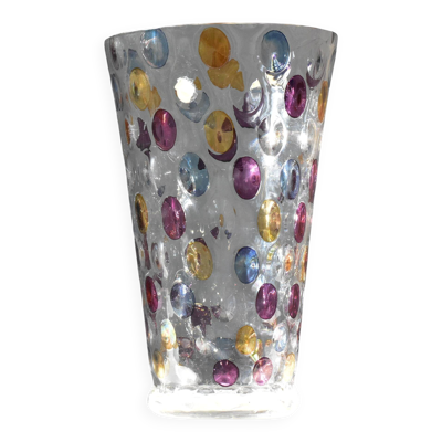 Vase Nemo Max Kannegiesser Borske Sklo verre soufflé tchèque 26 cm