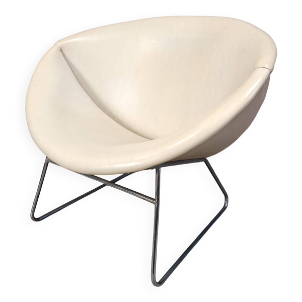 Chaise vintage en cocco de Rudolf Wolf pour Rohé Noordwolde, 1960