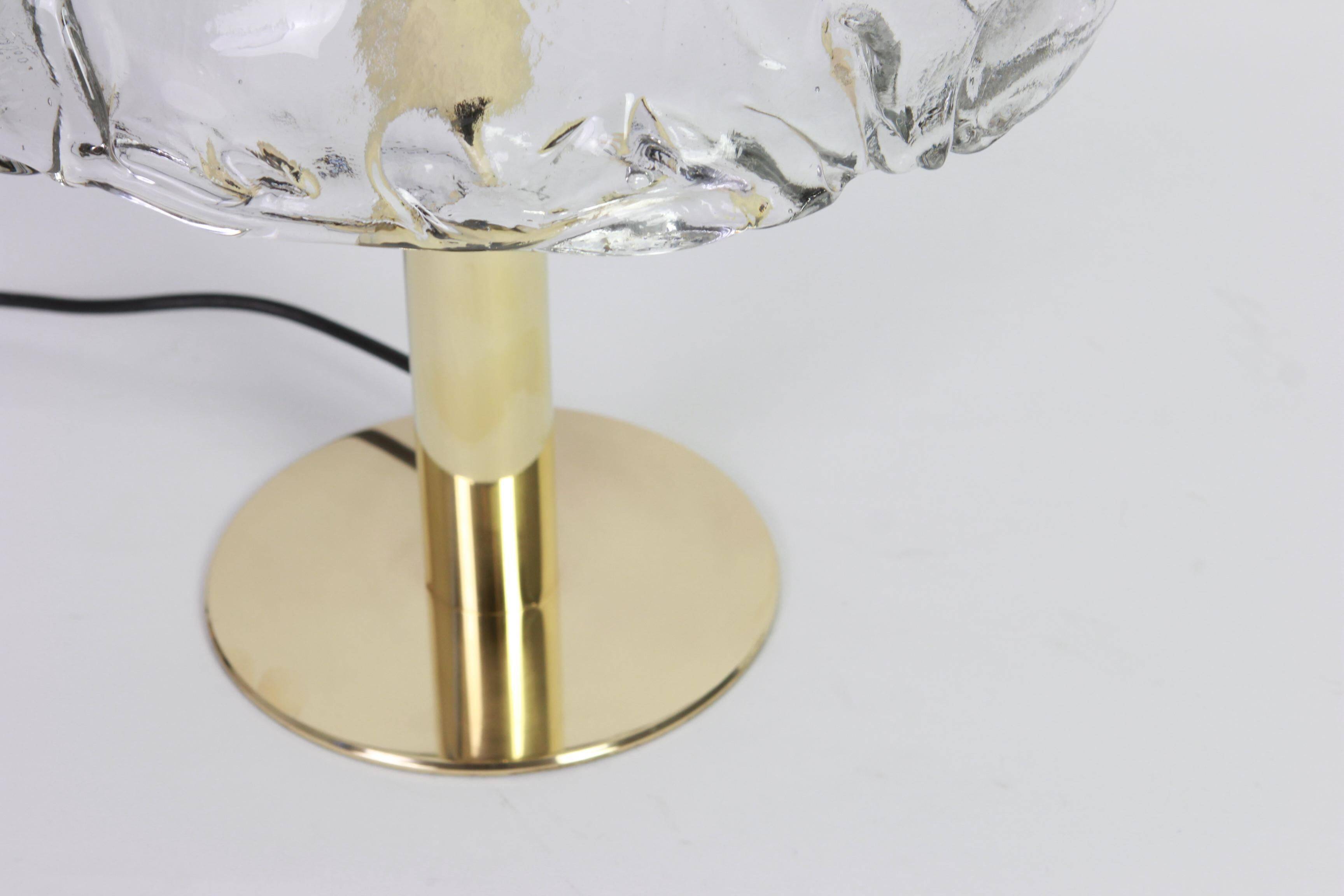 Smoked glass table lamp by Murano for Kalmar, Austria, 1970s.