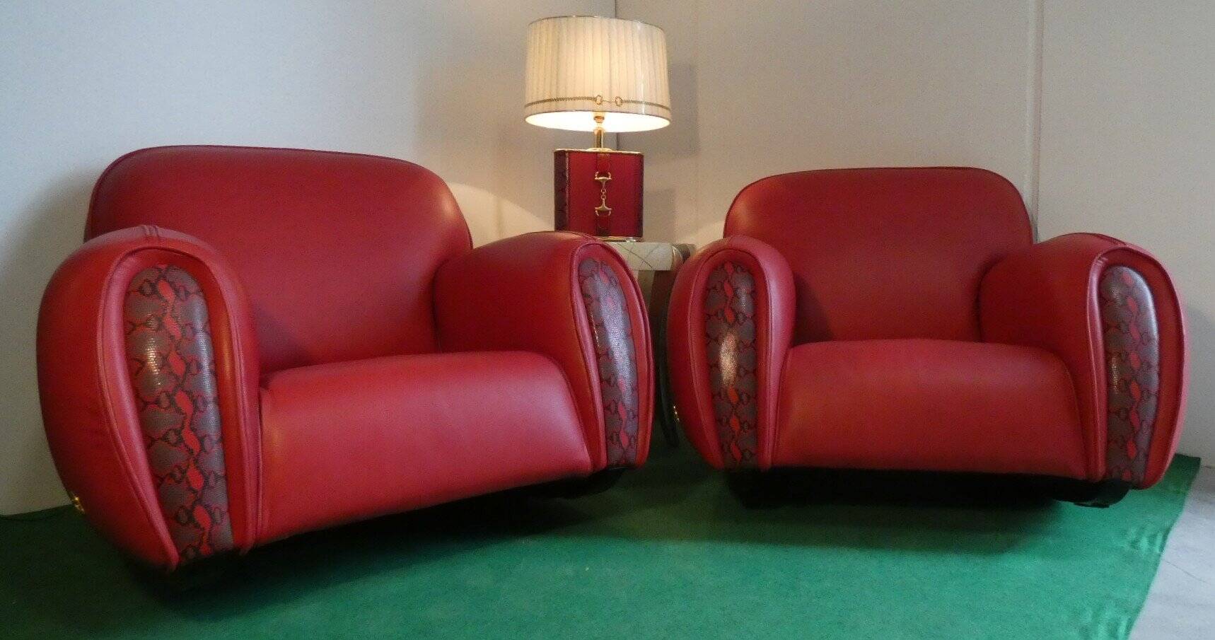 Set 2 Poltrone, Lampada e Tavolino - Elisabetta Gucci per Formitalia, 1980s