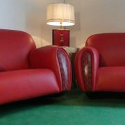 Set of 2 Armchairs, Lamp and Coffee Table - Elisabetta Gucci for Formitalia, 1980s