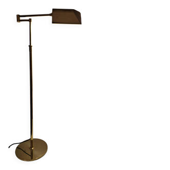 Adjustable swing-arm floor lamp Mid Century Modern in brass 1960s