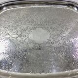 Silver metal handle tray
