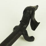 Pair of wrought iron "dog" chenets