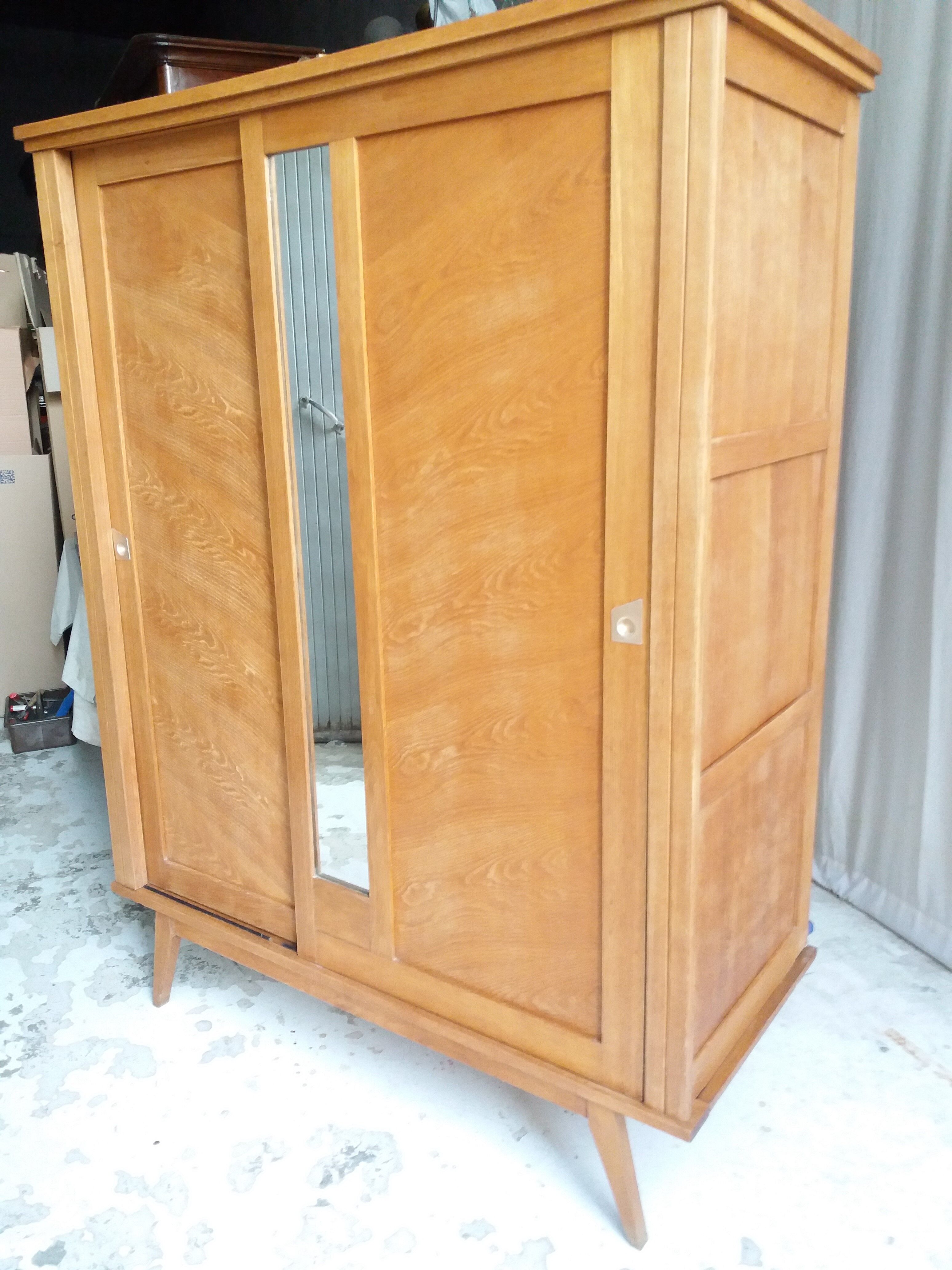 Vintage 2-door and mirror cabinet