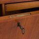 Three-compartment teak wall cabinet by Kai Kristiansen for FM Mobler, Denmark, 1960s