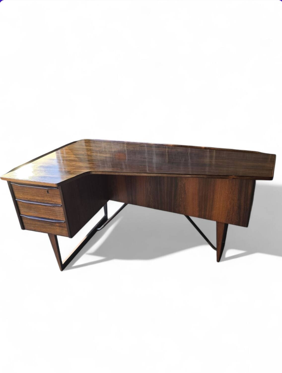 Midcentury Boomerang bureau van Peter Løvig Nielsen voor Hedensted