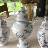 Lot of 3 porcelain vases of Moustiers