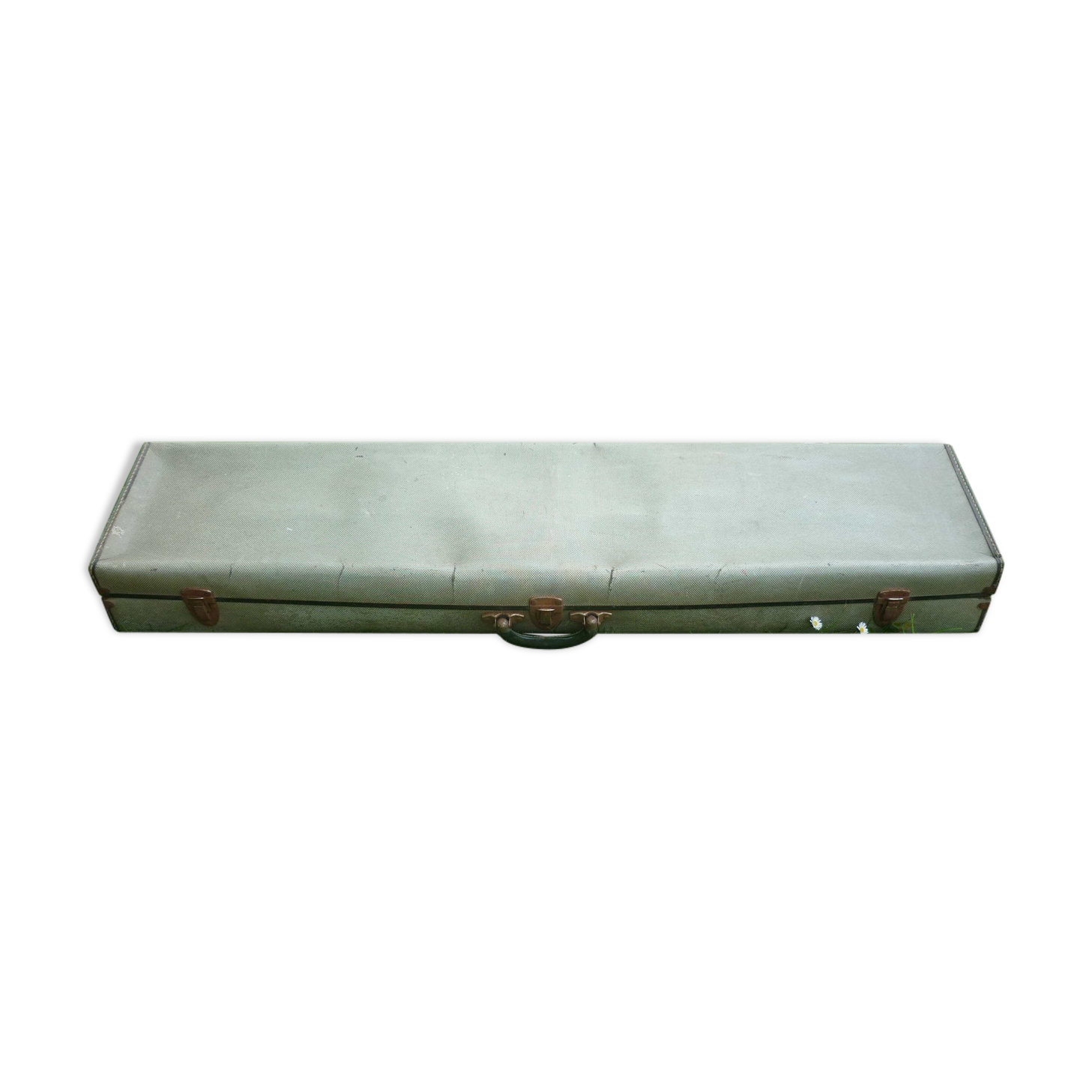 Valise verte longue des années 30