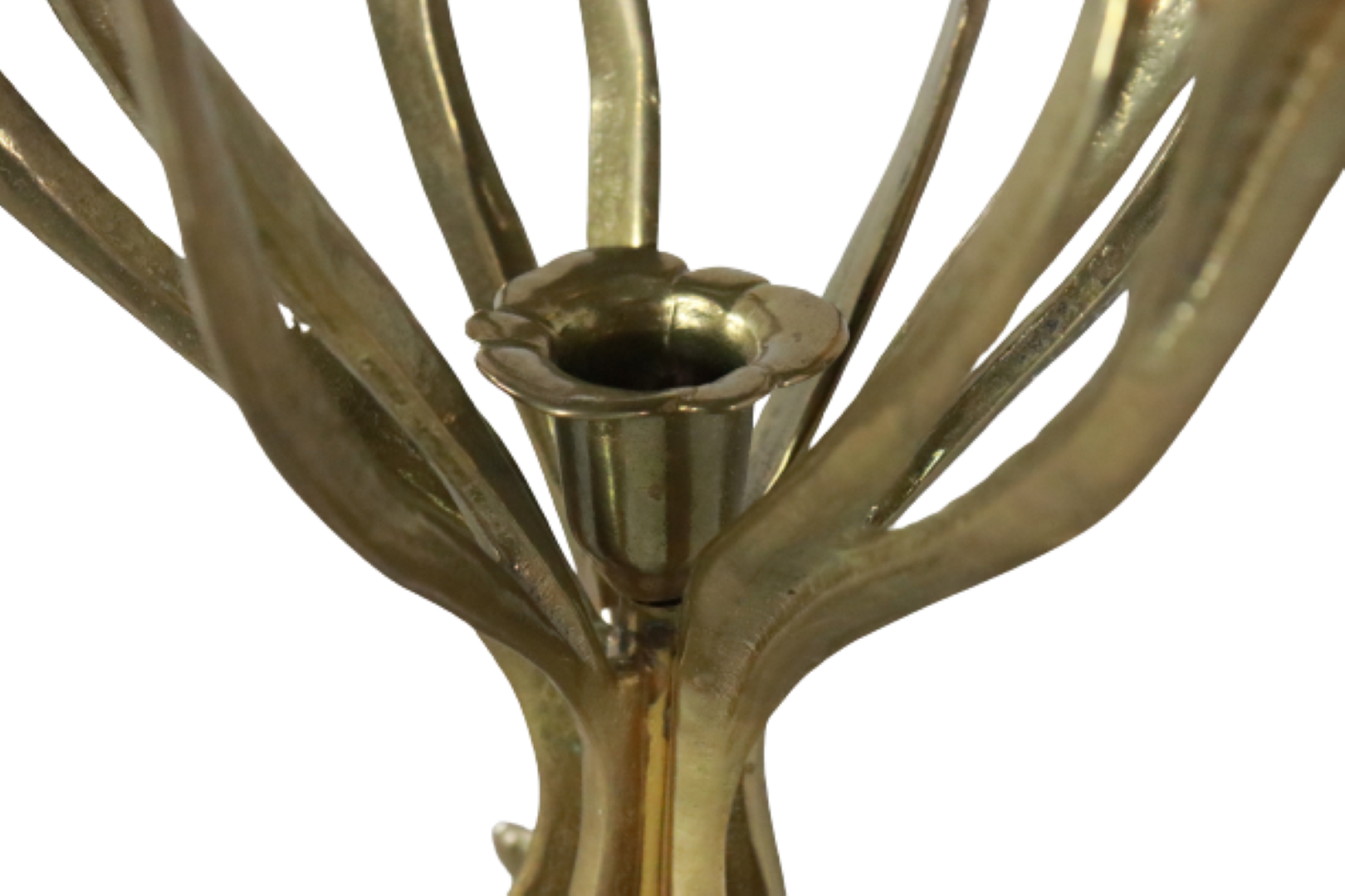 Brass cande holder flowers