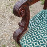Pair of antique Louis XVI mahogany armchairs from the 19th century