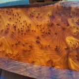 Walnut magnifying glass box in the shape of a shell