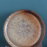 Stoneware cheese bell and platter from Puisaye, signed Jean-Pierre Prud’hom