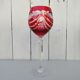 Six vintage coloured cut crystal wine glasses