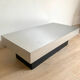 70s coffee table in brushed aluminum