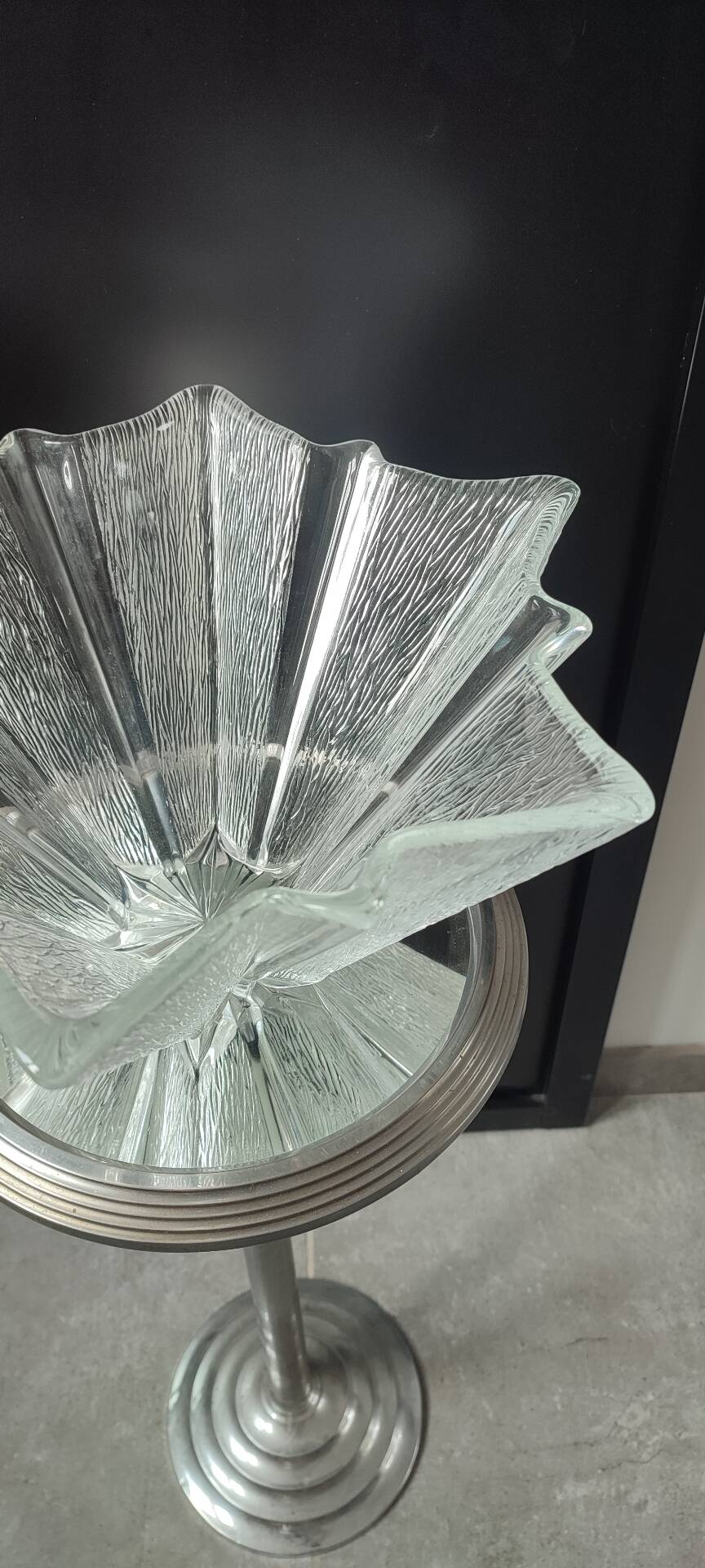 Large vintage salad bowl XXL Walther Glas