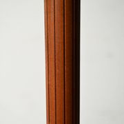 Teak and Amber colored Glass Floor Lamp