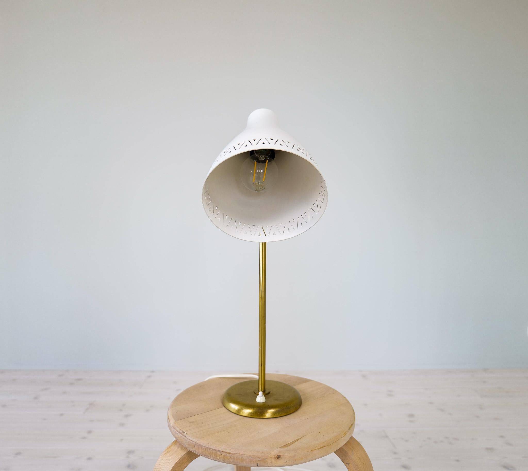 Rare adjustable mid-century table lamp by Böhlmarks, 1940s, Sweden.