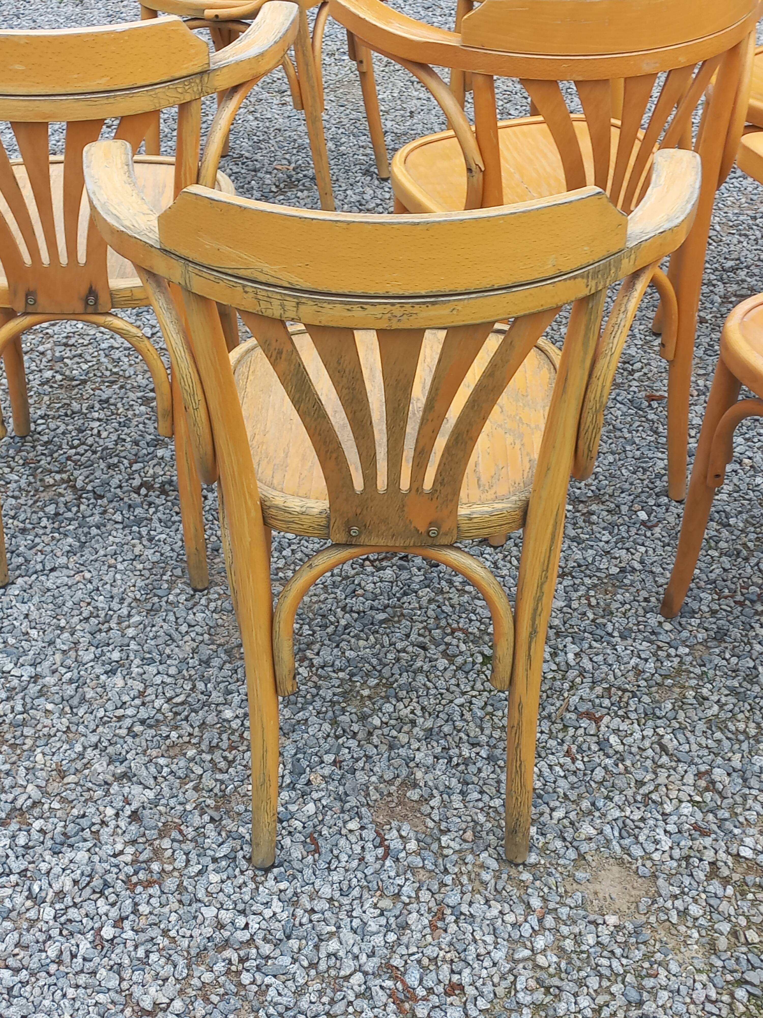 Set of 8 bistro chairs from the 50s/60