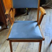 Paire de fauteuils bridge gris