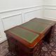 Classic English partner desk green leather