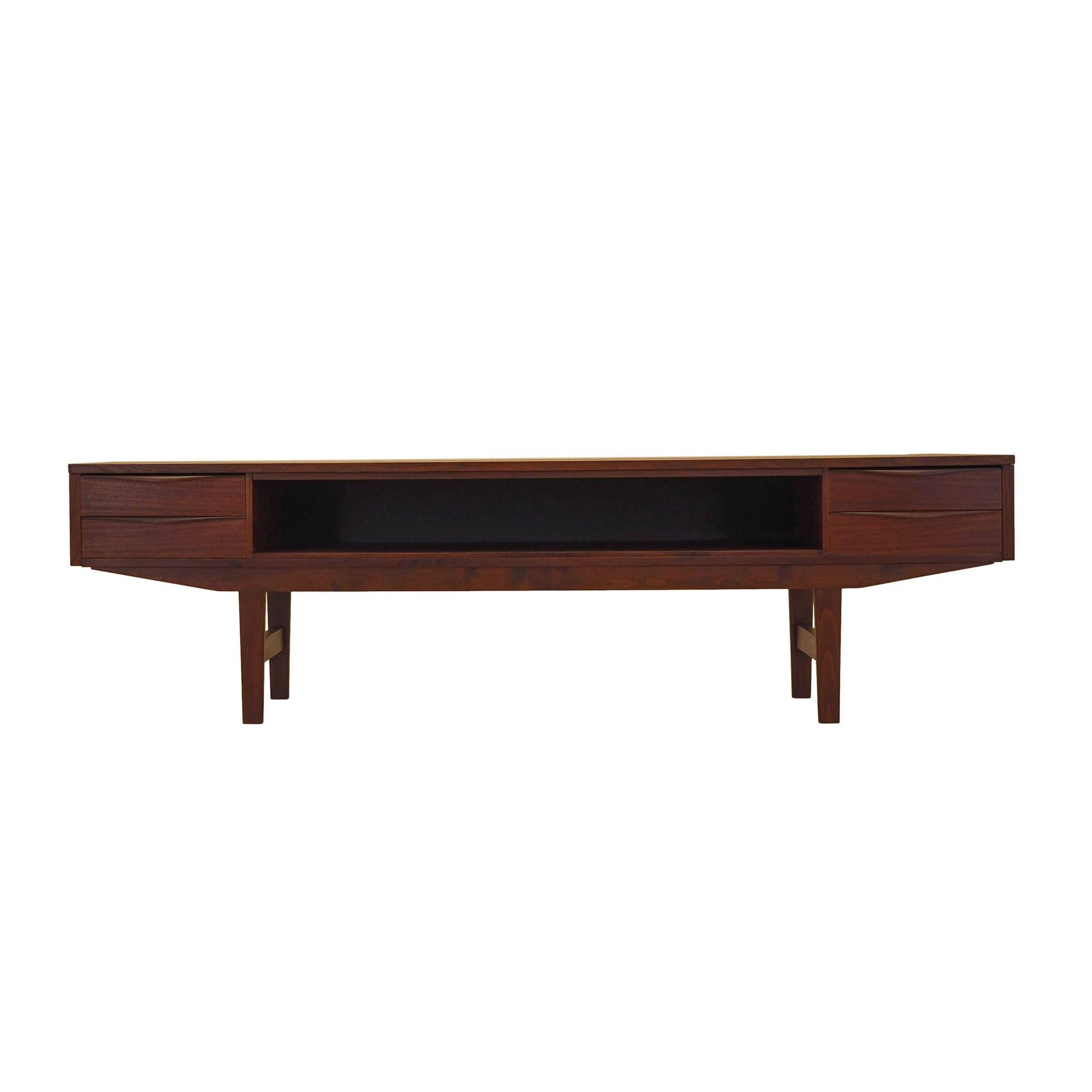 Low teak furniture, Danish design, 1970s, made in Denmark.
