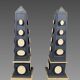 Pair of Ornate Obelisks with Cameos in Plaster in the Antique Style, Late 18th Century
