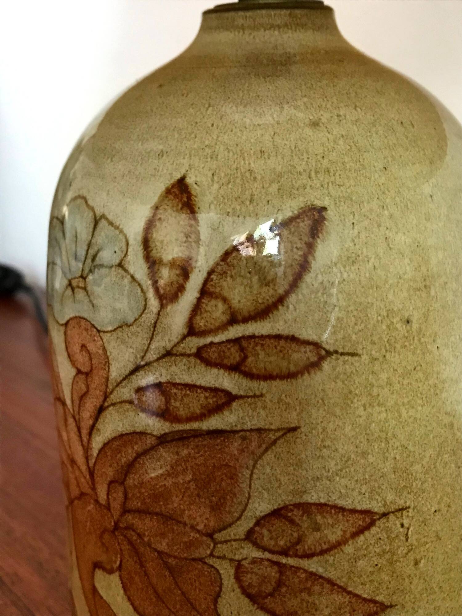 Vintage lamp in glazed stoneware from the 70s