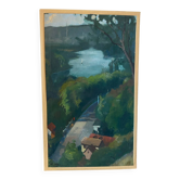 Paysage de fleuve signé Pavard