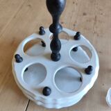 Serviteur de table 1900, 5 récipients pour huile vinaigre condiments  Gien