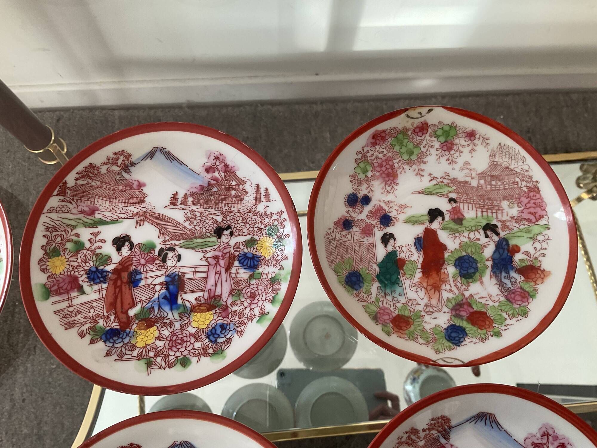 Old Japanese fine porcelain tea set