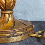 Lamp foot turned carved antique patina