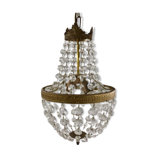 Balloon chandelier Empire style with Pampilles