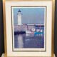 Countersigned lithograph couliou jean yves port de sauzon a belle ile