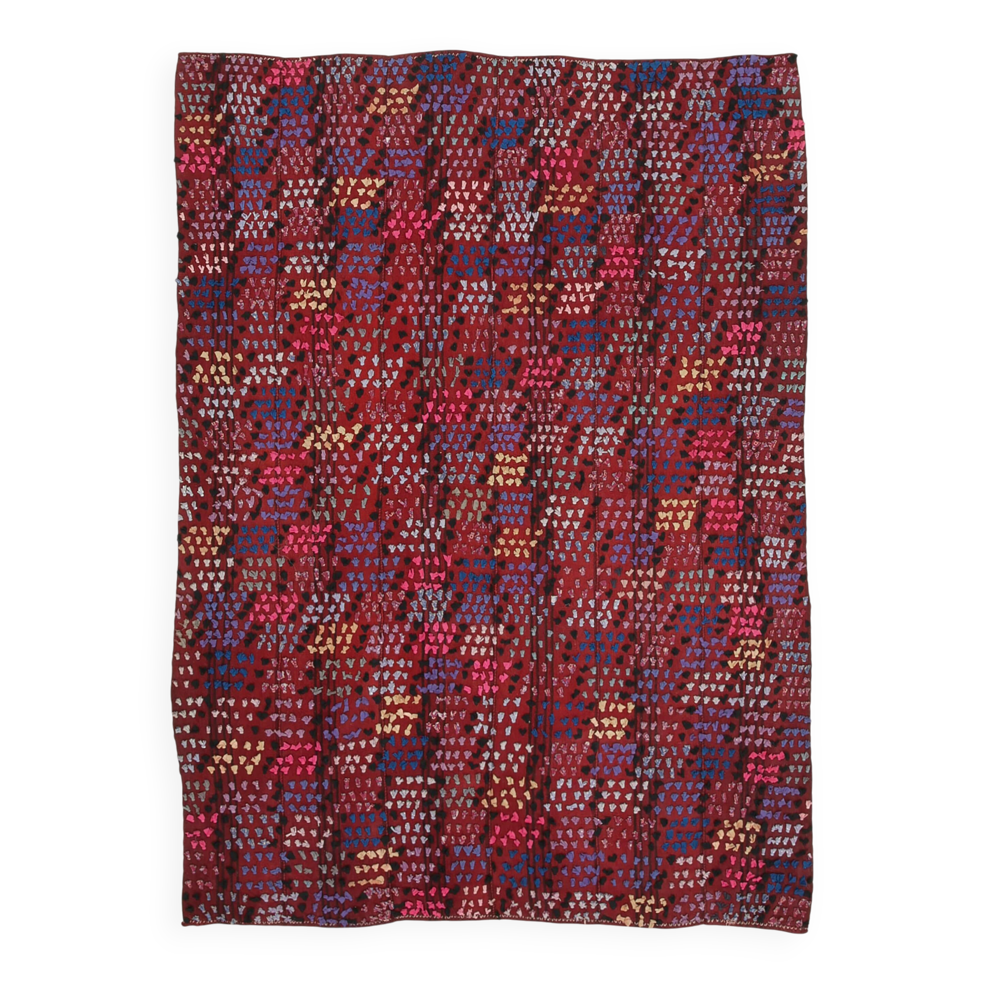 Turkish Handmade Vintage Anatolian Kilim 177 cm x 243 cm