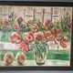 Old painting in oil on canvas depicting a still life.