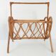 Porte-revues en rotin vintage