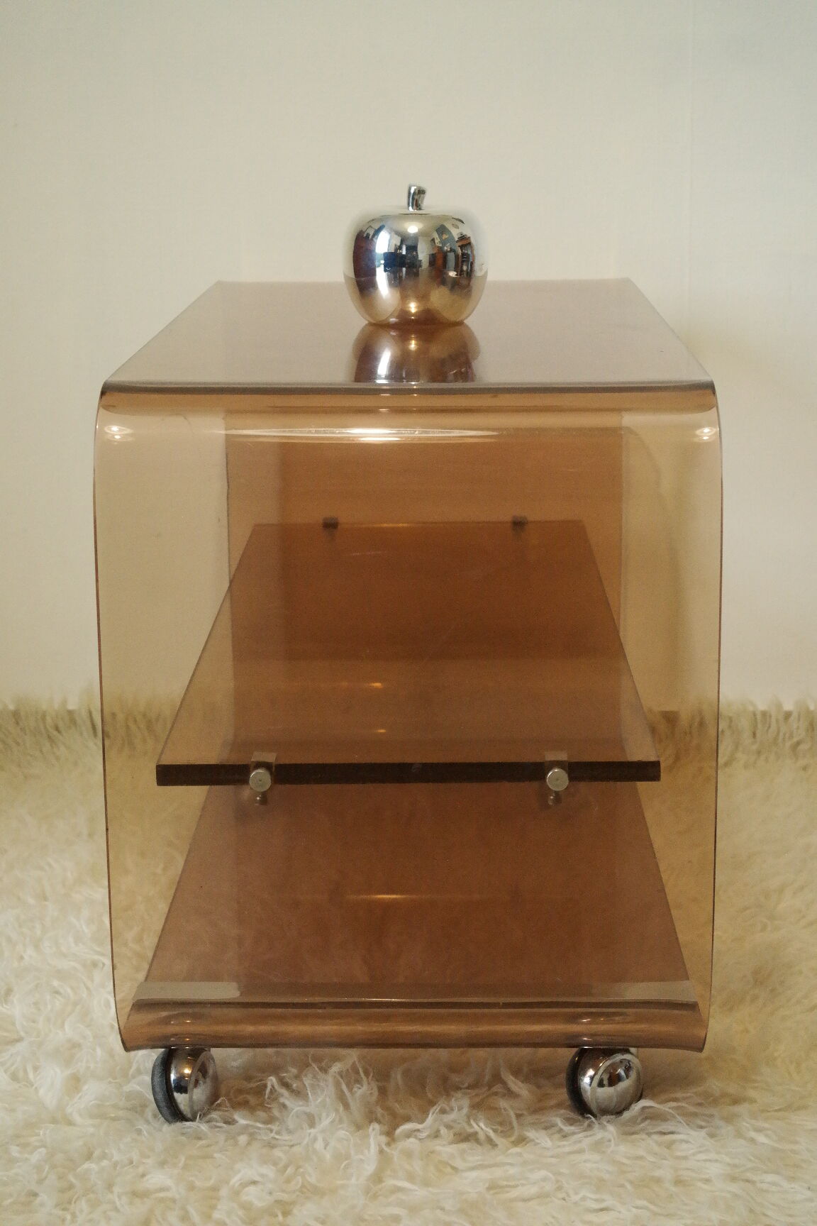 Vintage plexiglas coffee table by Michel Dumas