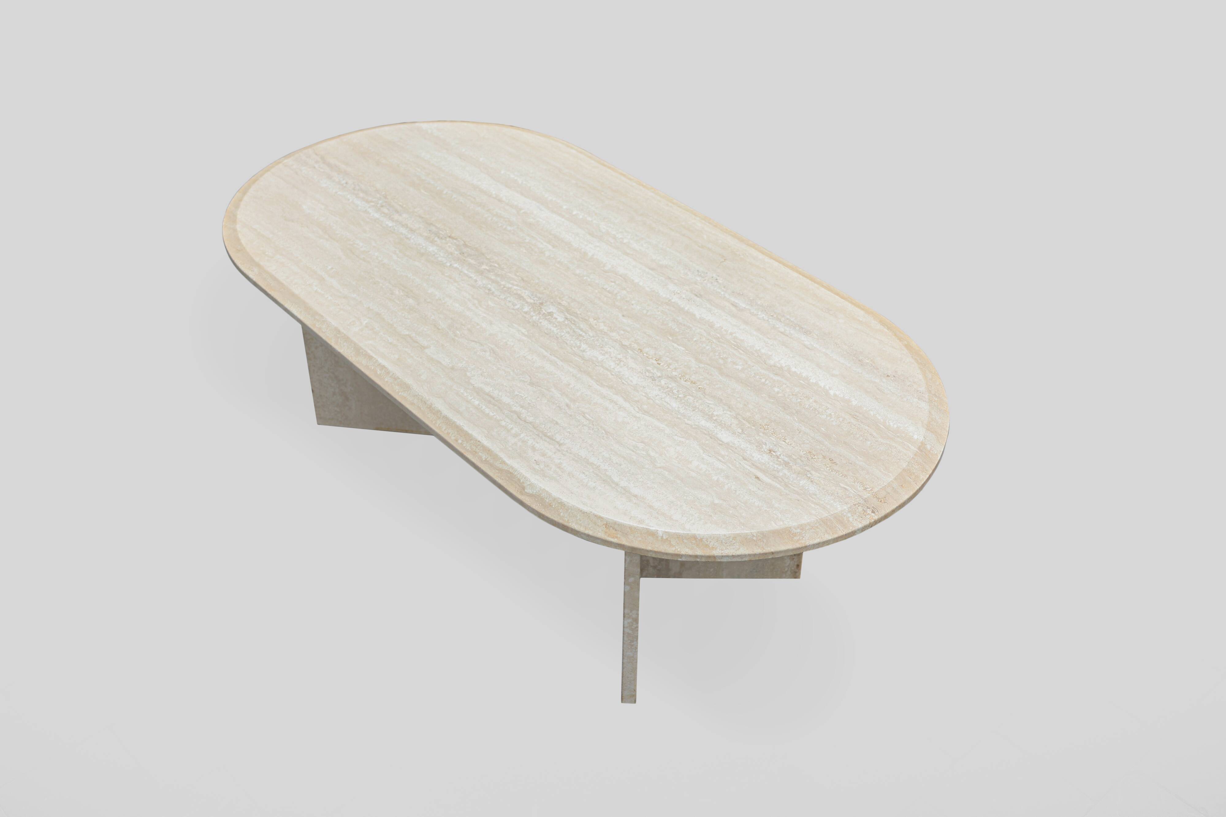 Vintage Italian Travertine Coffee Table, 1970s.