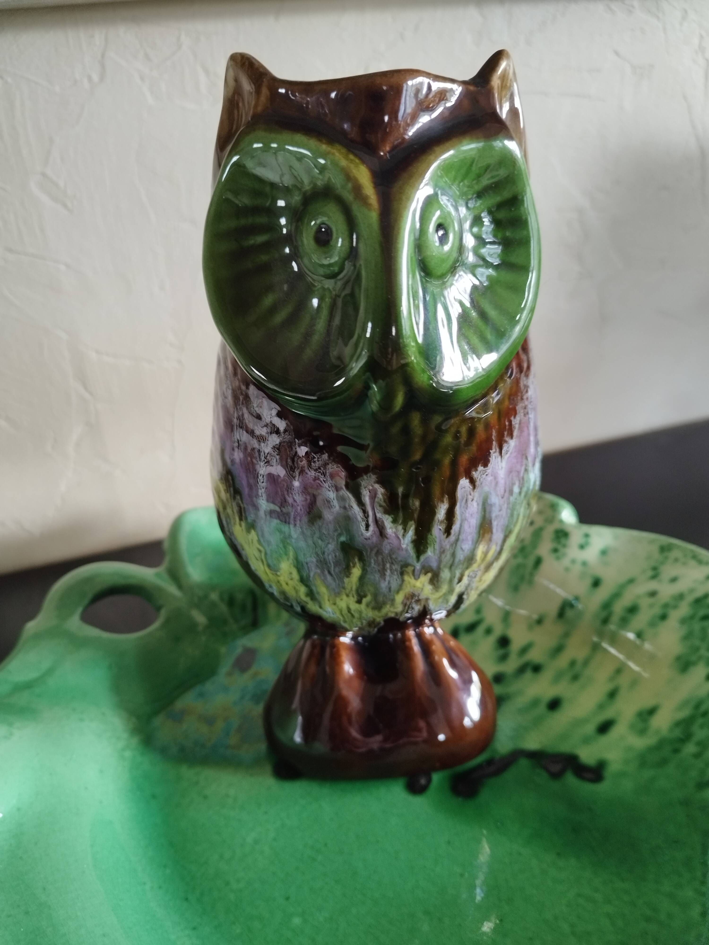 Ceramic owl pitcher from Vallauris