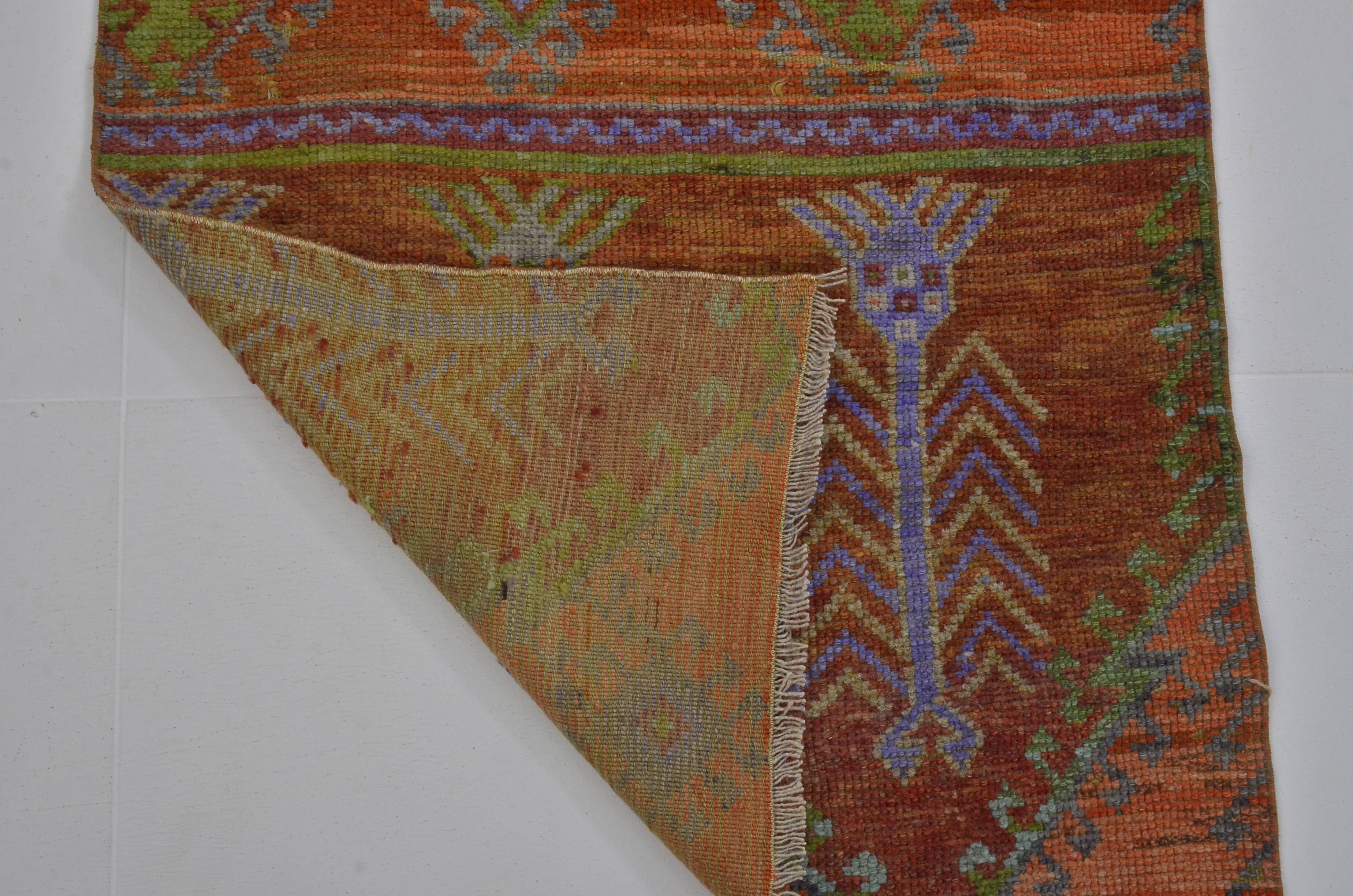 Colorful Vintage Handknotted Vintage Runner sku 1247