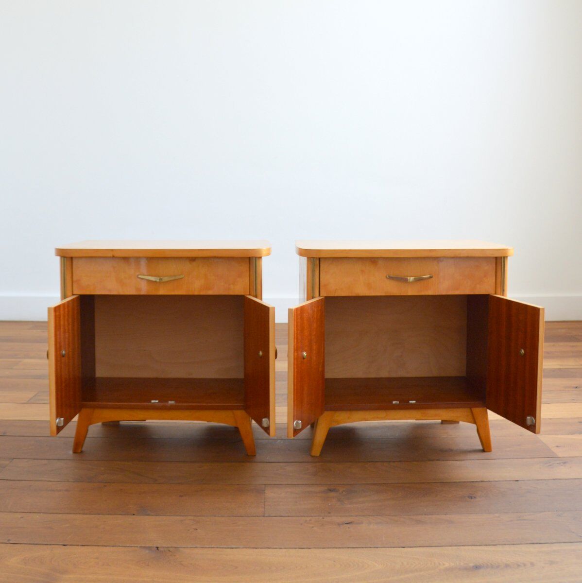 Pair of vintage bedside tables 1950s