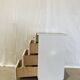 Vintage white and brown formica dresser with 4 deep drawers