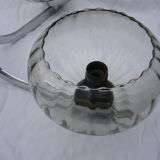 Chandelier 70s chrome and black