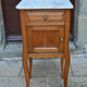 Pair of beds and Art Nouveau bedside in oak, France, circa 1910