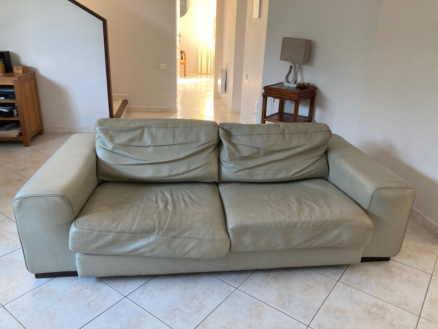 Canapé 3 places, cuir beige. | Kaufen auf