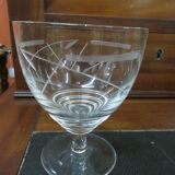 Suite de 12 verres en cristal Art Déco