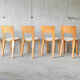 Set of 6 chairs model 66 by Alvar Aalto for Artek