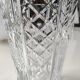 Vintage vase with flared neck in cut crystal - Decorated with geometric patterns / diamond braces