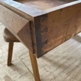 Solid walnut farmhouse castle table 1900 XXL